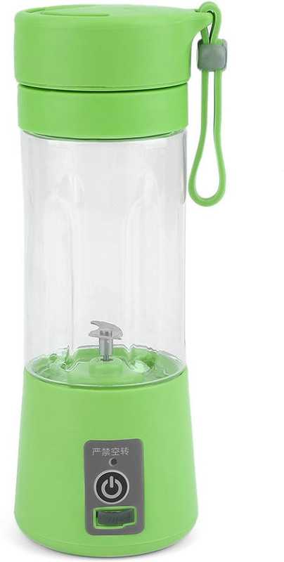 the knickhack shop NG01 USB Portable Juicer Mixer with Inbuilt Power Bank - Green - 380 ML 180 W Juicer(Green, 1 Jar)
