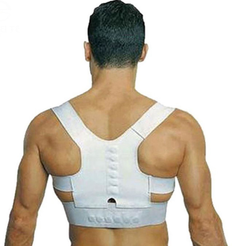 elebae Corrector Back Clavicle low back pain posture support braces lumbar belt Orthopedic back support Shoulder Support(White)