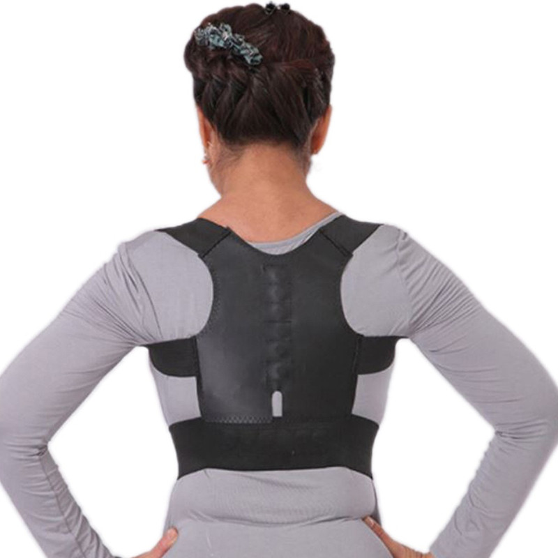 elebae Corrector Back Clavicle low back pain posture support braces lumbar belt Orthopedic back support Shoulder Support(Black)