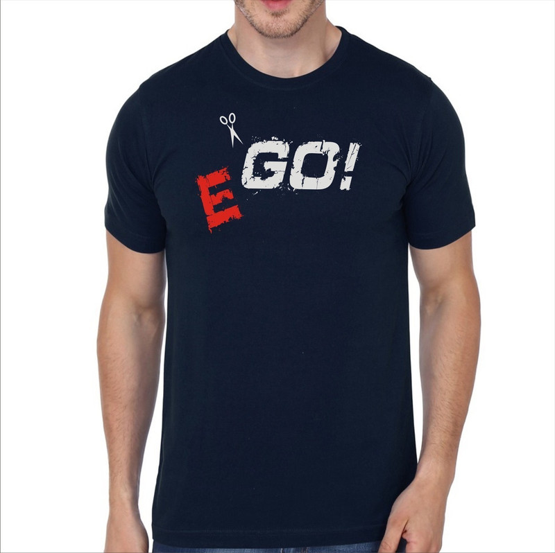 witee Solid Men Round or Crew Dark Blue T-Shirt