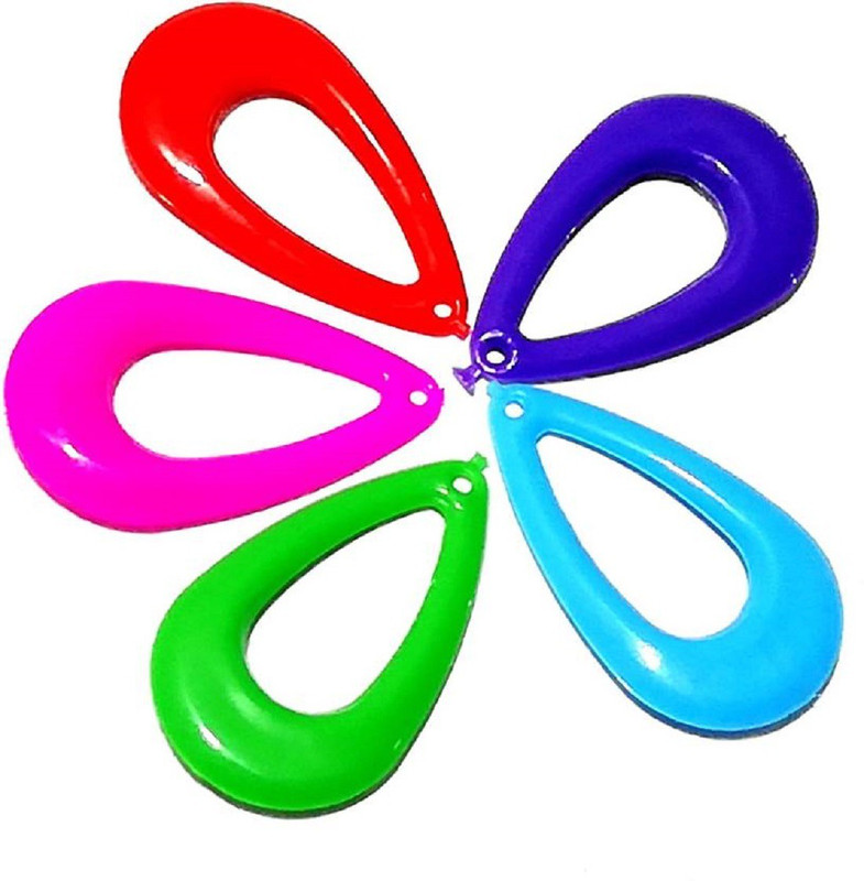 puffy Drop Shape Earring Base with Hole for Earring