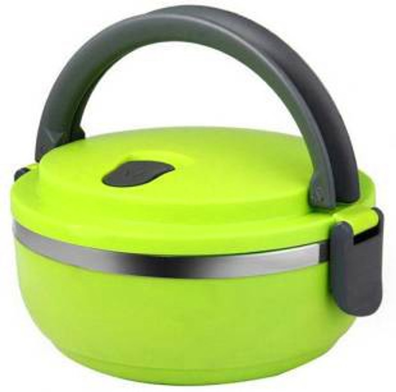 LIFEMUSIC best 1 Layer Round Lunch Box Stainless Steel Food Container Insulated Round Lunch Box Desirable For Office/School/College/Travel Airtight Leak Proof With Lid Homeware Multicolored 1 Containers Lunch Box (700 ml) 1 Containers Lunch Box(750 ml)