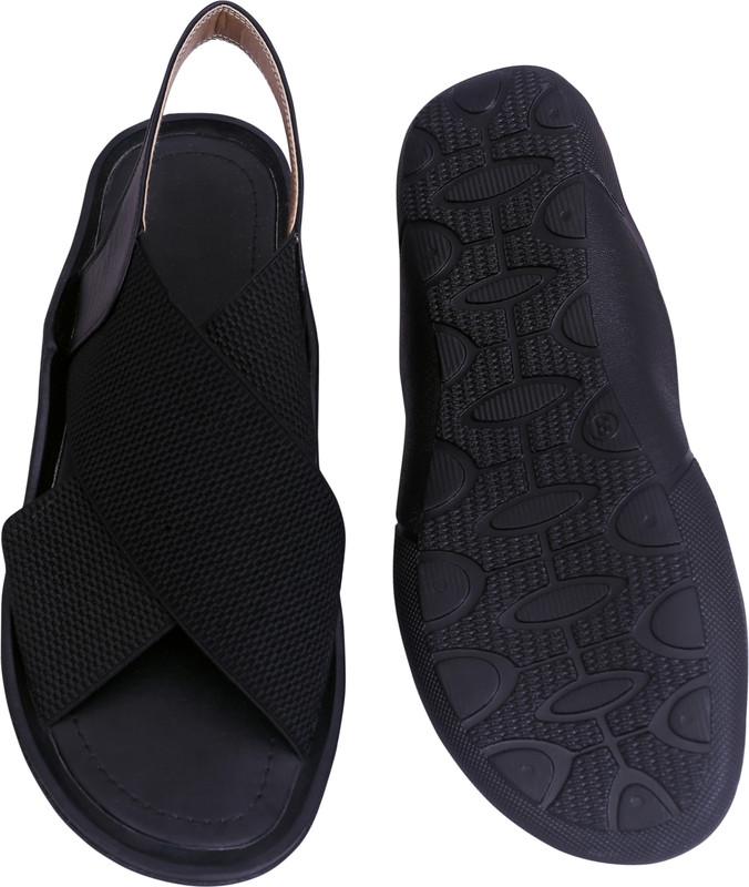 infinity traders Men Black Flats