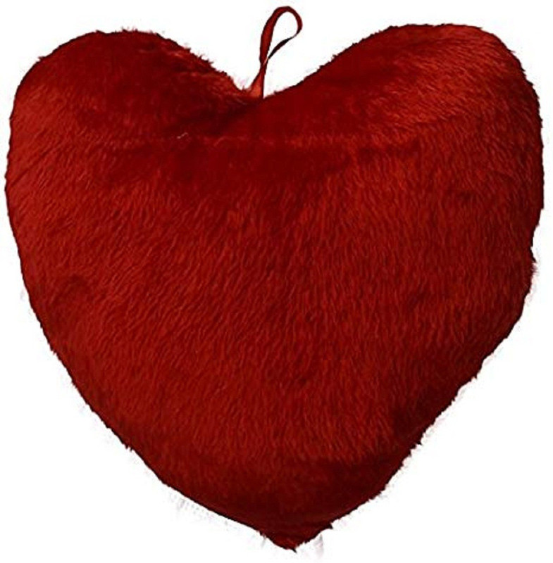 prachi toys Toys Printed Gift Heart Shape Cushion Stuffed Hanging Heart Shaped Pillow with Best Filling Covers- Red  - 13 cm(Red)