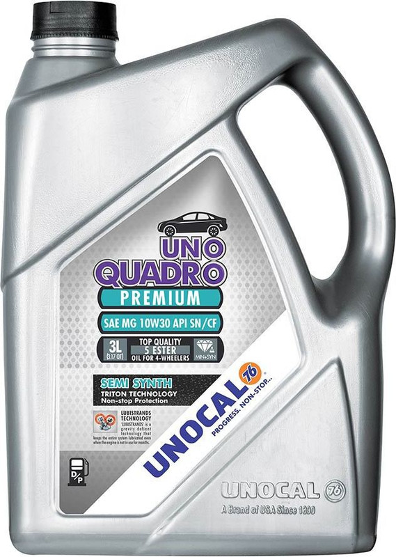unocal76 UNO QUADRO PREMIUM SAE MG 10W30 SN/CF UNO QUADRO PREMIUM SAE MG 10W30 SN/CF Engine Oil(3 L)