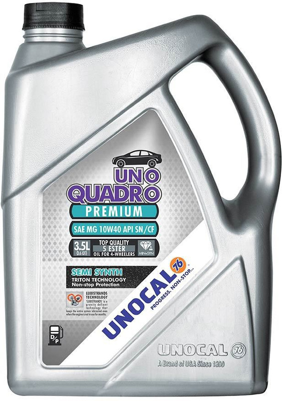 unocal76 UNO QUADRO PREMIUM SAE MG 10W40 SN/CF UNO QUADRO PREMIUM SAE MG 10W40 SN/CF Engine Oil(3.5 L)