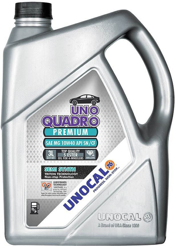 unocal76 UNO QUADRO PREMIUM SAE MG 10W40 SN/CF UNO QUADRO PREMIUM SAE MG 10W40 SN/CF Engine Oil(3 L)