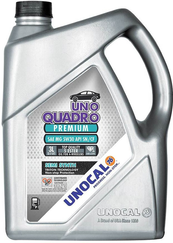 unocal76 UNO QUADRO PREMIUM SAE MG 5W30 SN/CF UNO QUADRO PREMIUM SAE MG 5W30 SN/CF Engine Oil(3 L)