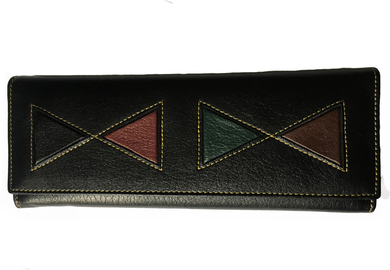 aamira Women Black, Brown Genuine Leather Wallet(5 Card Slots)