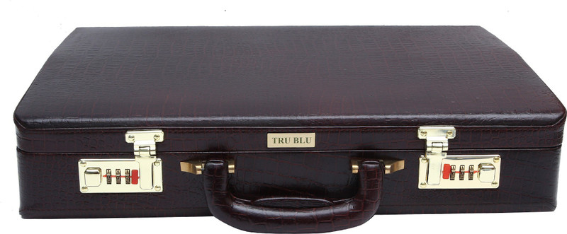 TRU BLU Brifcase Large Briefcase - For Men(Brown)