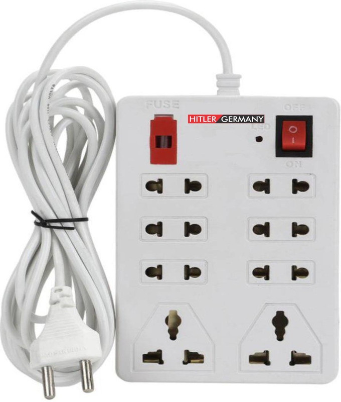 hitler germany KN-Mini-8 8 Socket Surge Protector(White)