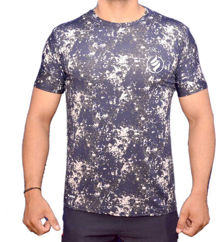 sh saha enterprises Printed Men Round Neck Grey T-Shirt