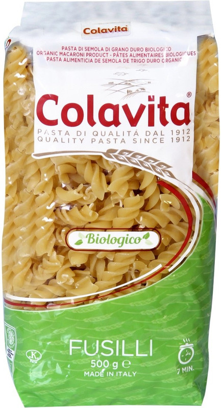 Colavita ORGANIC Fusilli Pasta(500 g)