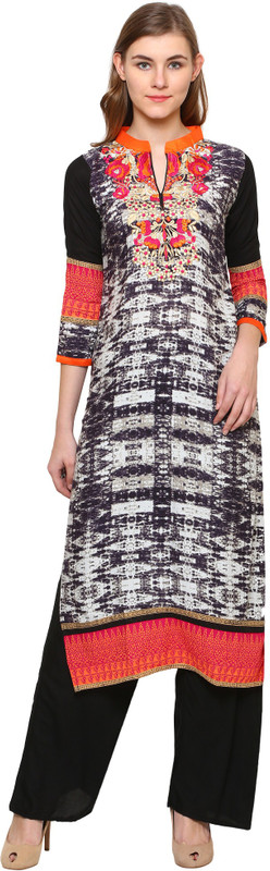 Nextar Casual Embroidered Women Kurti(Multicolor)