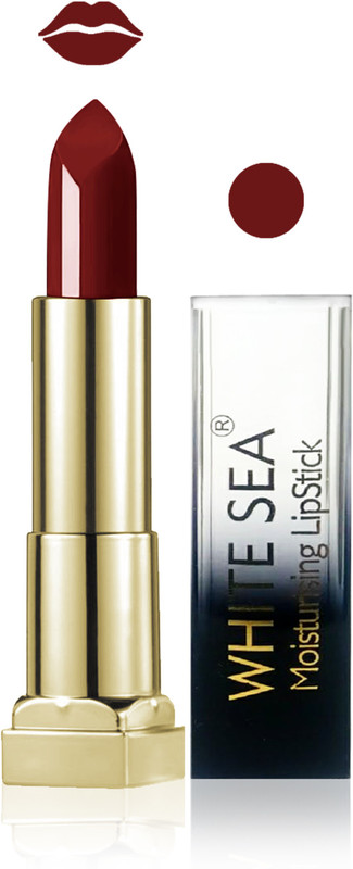 white sea cosmetics makeup velvet glossy lipstick enriched with vitamin E fashion color combo set of 1(coffee brown, 5 ml)