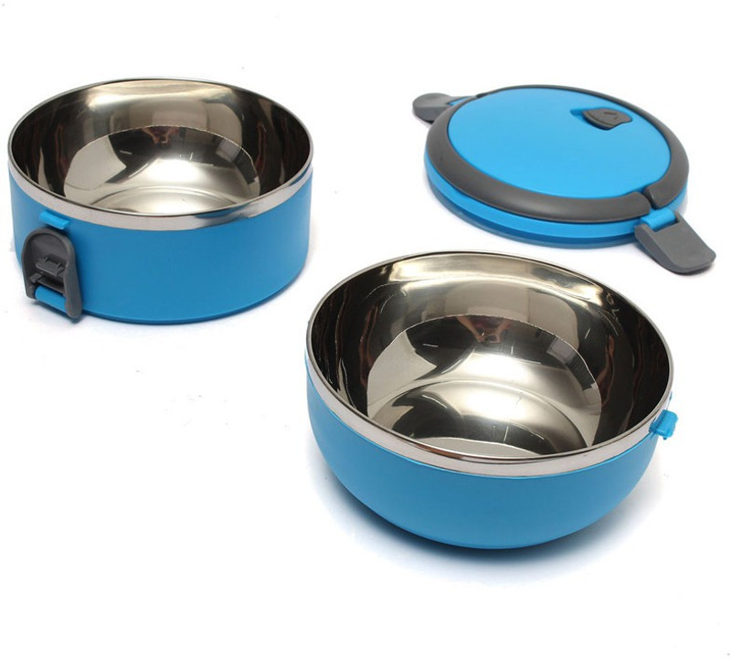 Blue Birds best unique hot and cold 100 % STAINLESS STEEL WITH INSULATED,AIRTIGHT LEAK PROOF 2 Containers Lunch Box FOR SCHOOL/COLLAGE/TRAVEL/OFFICE 700 ML 2 Containers Lunch Box (1500 ml) 2 Containers Lunch Box(1500 ml)