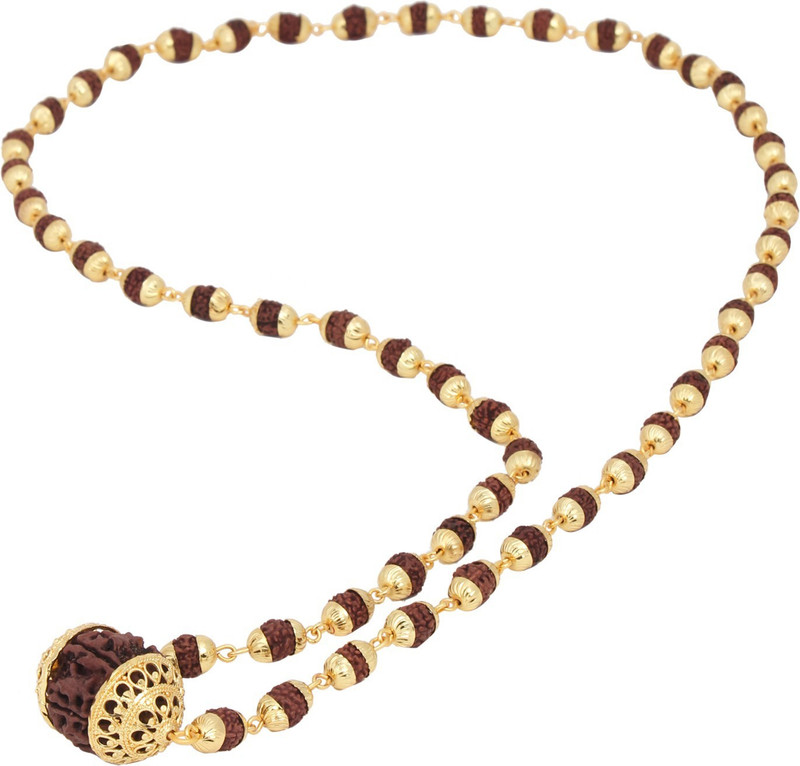 stylepotion Spiritual Rudraksha Mala Gold-plated Plated Brass Chain