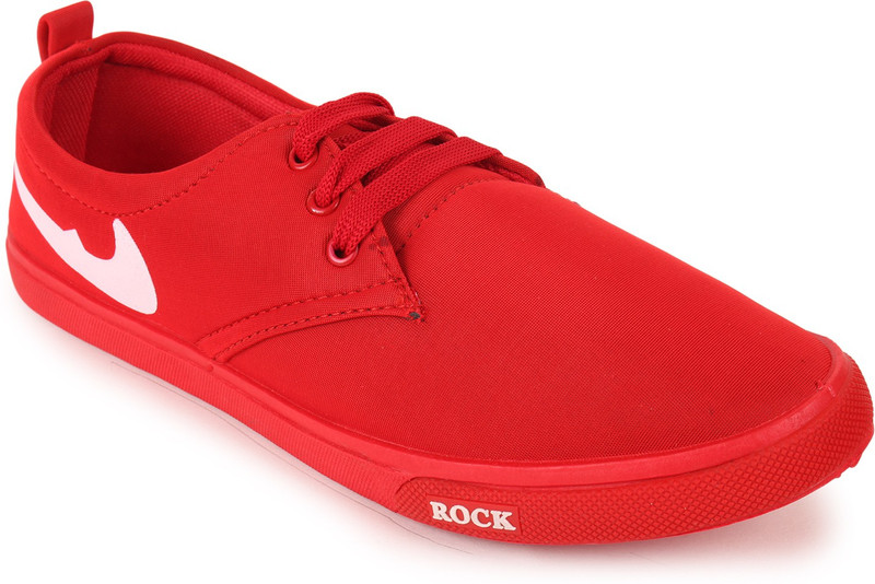 letsrun Canvas Shoes For Men(Red)