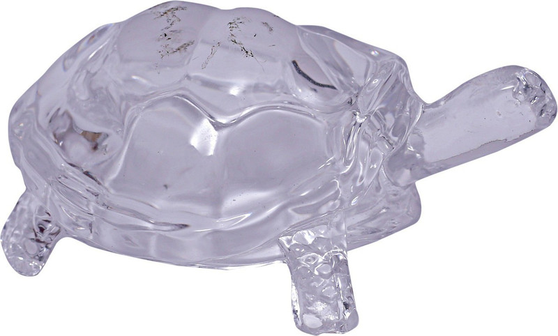 brahmgyan gallary original crystal Kachua(tortoise) for your home and office. Decorative Showpiece  -  8 cm(Crystal, Clear)