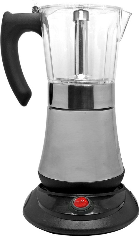 Smiledrive Electric Italian resso Coffee Maker Machine- Capacity 6 cups/300ml 6 Coffee Maker(Silver)