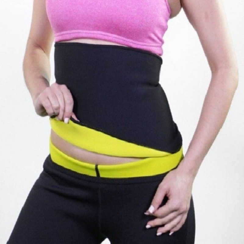 deepak Waist hot Trainer Belt for Men and Women WISE3 Adjustable Slimming Sports 3XL Slimming Belt(Black)