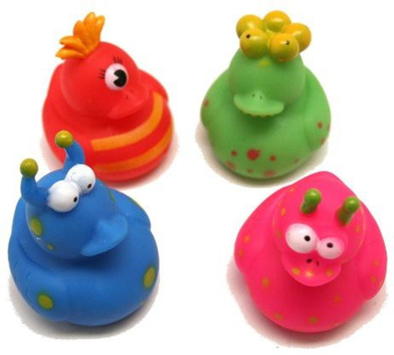 Fun Express 12 Vinyl Monster Rubber Duckies Bath Toy(Multicolor)