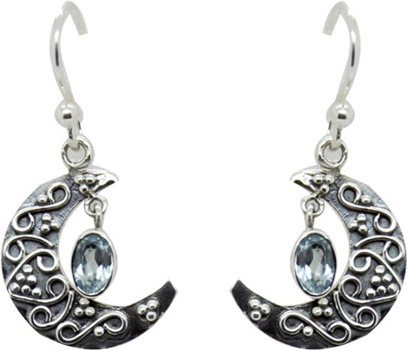 silver planets Ear 2055 Topaz Sterling Silver Drops & Danglers, Drops & Danglers, Cuff Earring