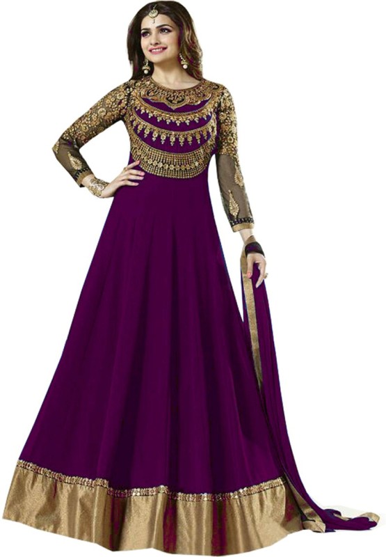 MF Retail Cotton Blend Embroidered Salwar Suit Material(Semi Stitched)