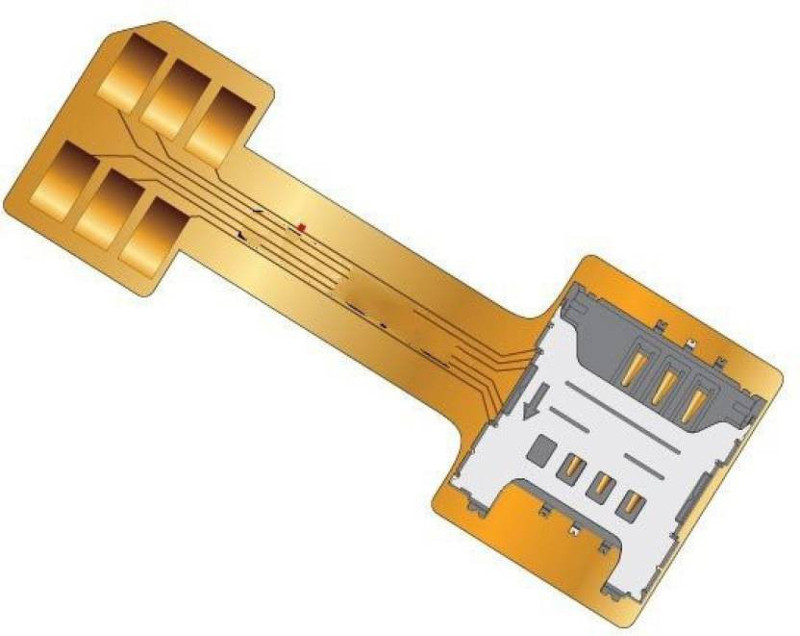 amazee Hybrid Sim Slot Adapter Run 2 Sim And Micro SD Card XX -002 Sim Adapter(Plastic)