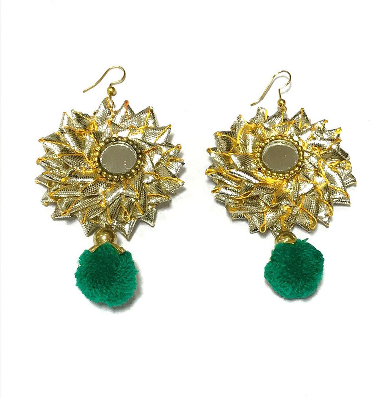 essential accessoriez EA01526 Fabric Chandbali Earring