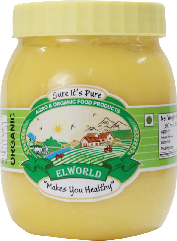 ELWORLD Organic A2 Cow Pure Ghee 500 g Plastic Bottle ELWORLD Organic A2 Cow Pure Ghee 500 g Plastic Bottle