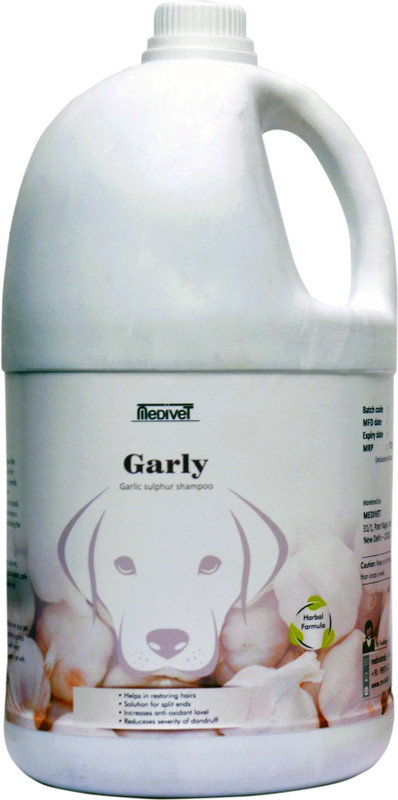 medivet Medivet's Garly Shampoo Anti-dandruff, Flea and Tick, Anti-parasitic, Anti-microbial, Anti-fungal Lite Garlic Dog Shampoo(6 L)
