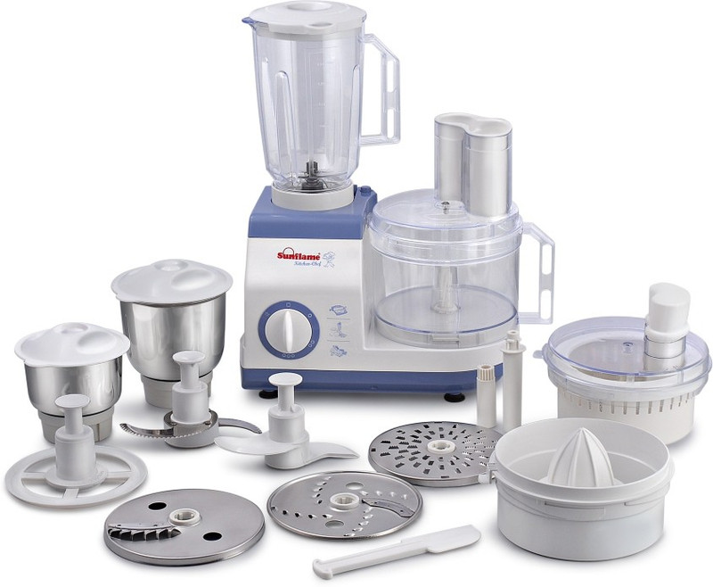 Sunflame FP-07 600 W Food Processor(WHITE BLUE)