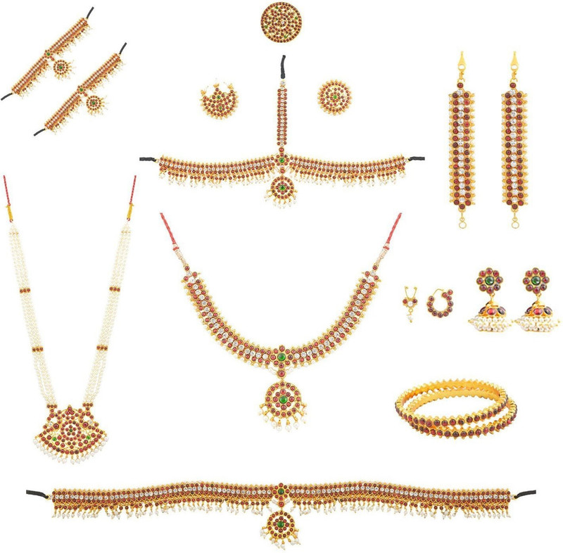 fashionatelier Brass Jewel Set(Multicolor)