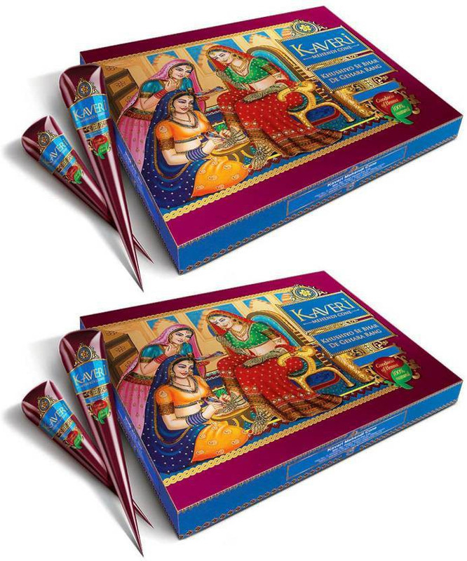kaveri mehadi cone Natural Mehendi(Pack of 12)