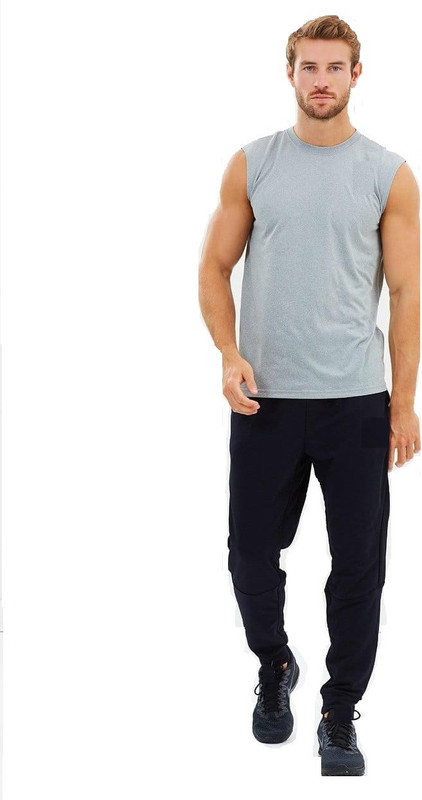 athlero Solid Men Round Neck Grey T-Shirt