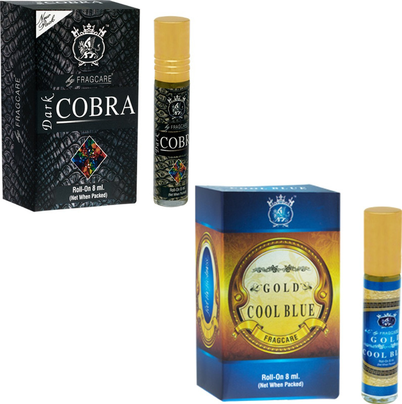 FRAGCARE ATTAR COBRA,COOL BLUE Each 8 ml (Set of 2 ) Floral Attar(Floral)