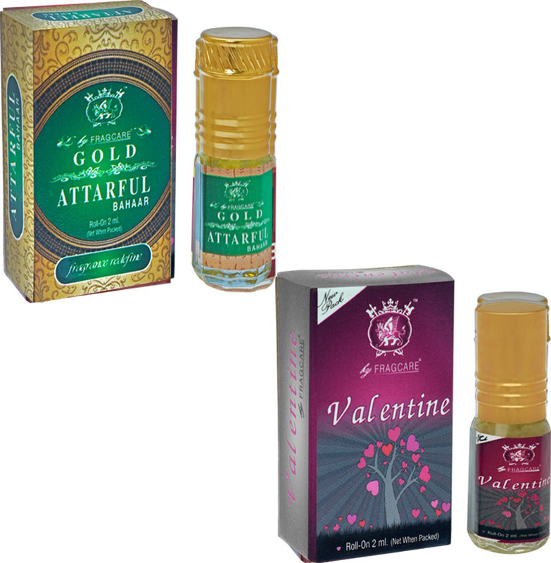 FRAGCARE ATTAR BAHAAR,VALENTINE Each 2 ml (Set of 2 ) Floral Attar(Floral)