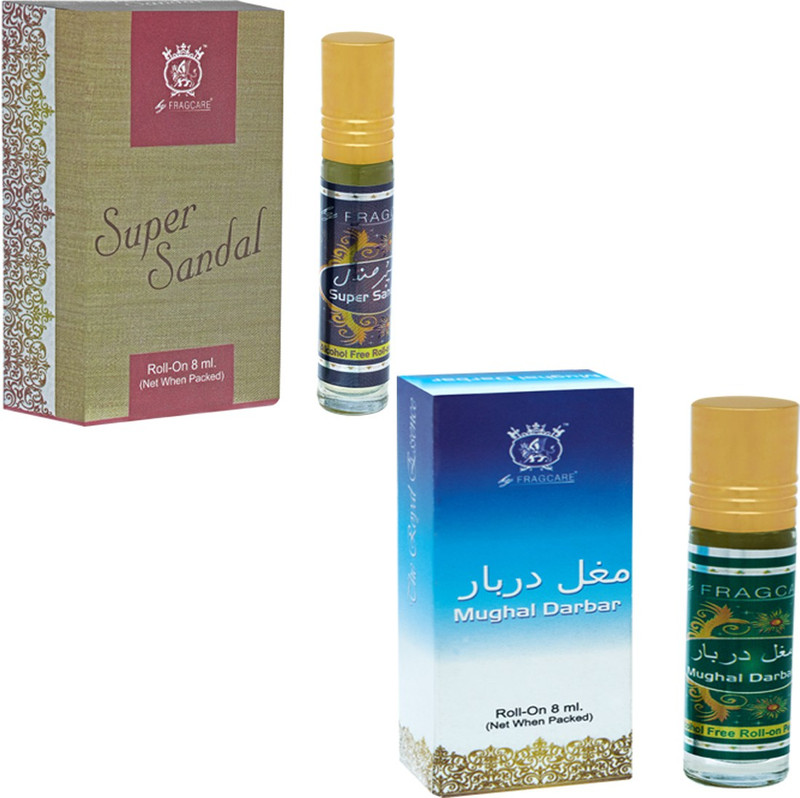 FRAGCARE ATTAR SUPER SANDAL,MUGHAL DARBAR Each 8 ml (Set of 2 ) Floral Attar(Floral)