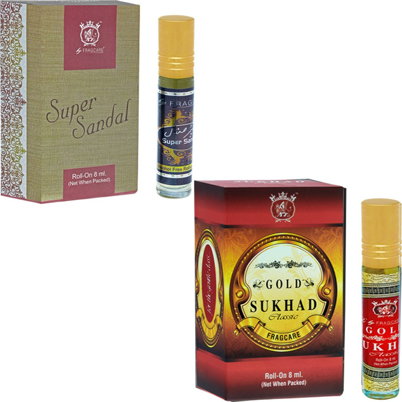 FRAGCARE ATTAR SUPER SANDAL,SUKHAD Each 8 ml (Set of 2 ) Floral Attar(Floral)