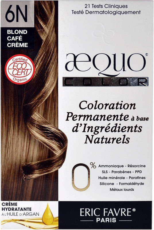 aequo bypurenaturals Hair Color Organic 6N Cafe Cream Blonde French Import Dermat Kit Hair Color(Blond Cafe Creme)