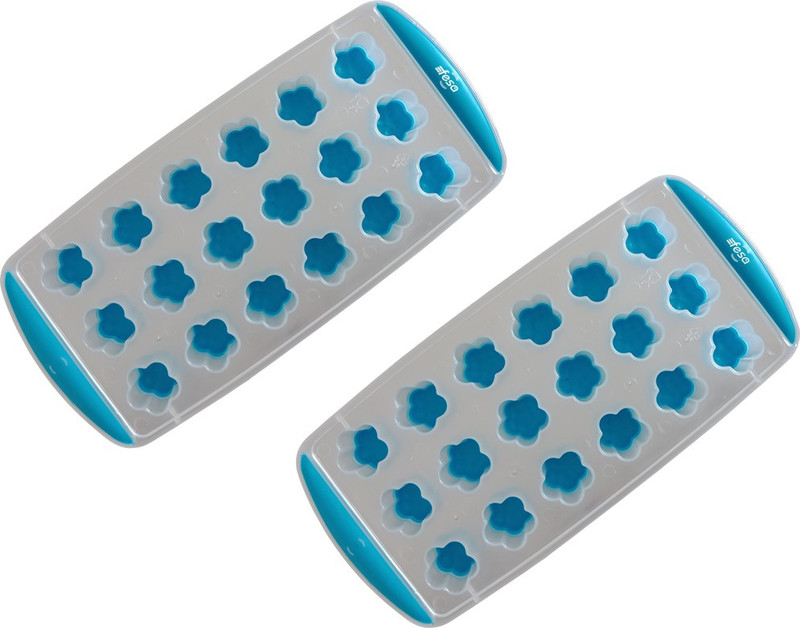 fesa All Season Easy popup Large 18 Grid Flower Shape Multicolor Silicone, Plastic Ice Cube Tray(Pack of 2)