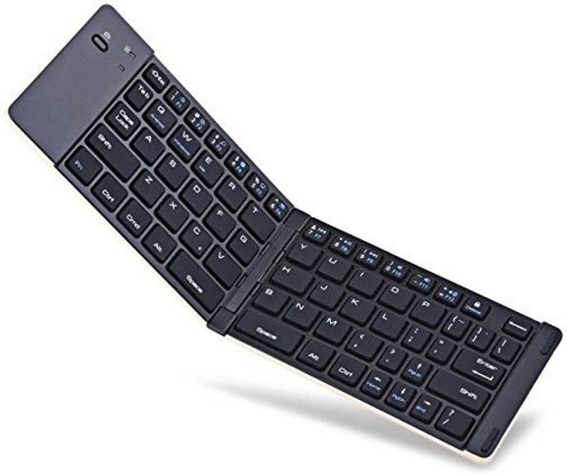 6ixtech F66 Foldable Bluetooth Wireless 66 Keys Keyboard Bluetooth Multi-device Keyboard(Gold)