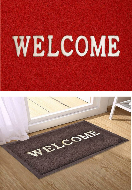 smwebindia PVC (Polyvinyl Chloride), Rubber Door Mat(MAROON-COFFEE, Medium)