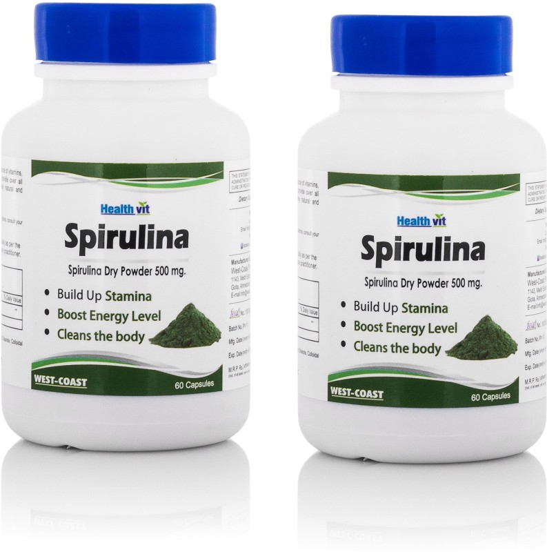 Vit Spirulina Dry Powder 500 mg (Pack of 2)(60 No)
