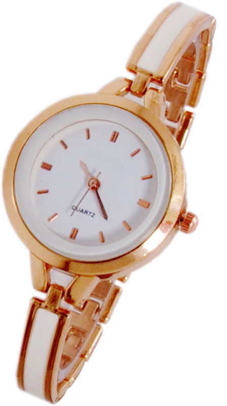 sooms collection simple and classy Copper white Designer Strap White Dial ladies and women Multi color Bracelet Analog Watch  - For Girls