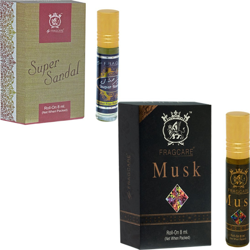 FRAGCARE ATTAR SUPER SANDAL,MUSK Each 8 ml (Set of 2 ) Floral Attar(Floral)