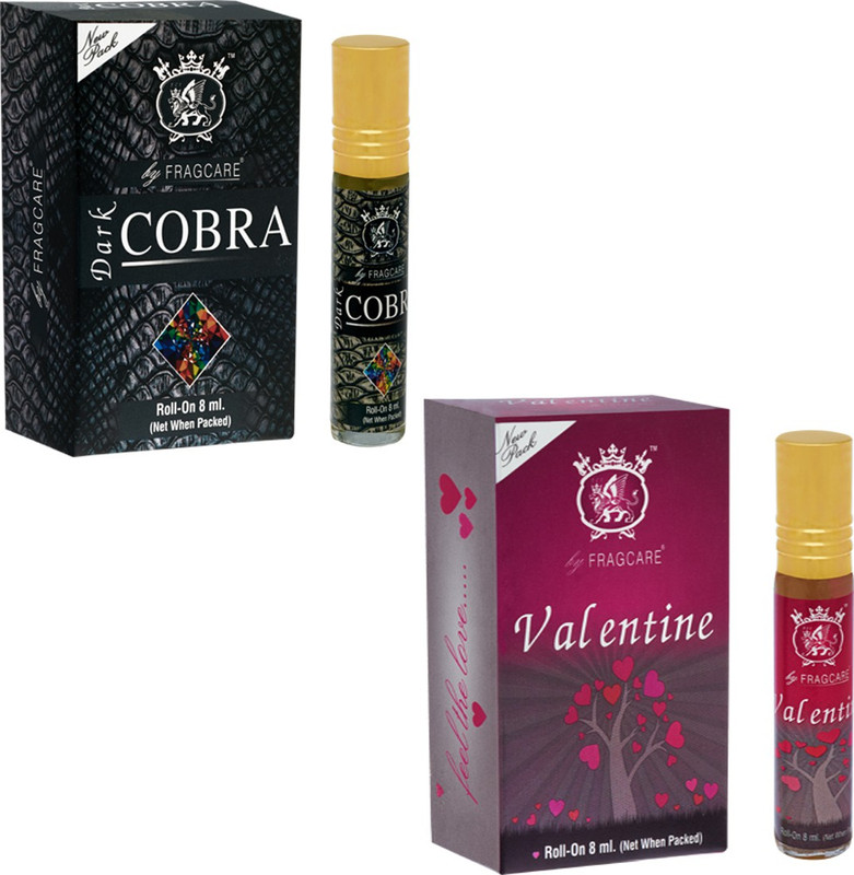 FRAGCARE ATTAR COBRA,VALENTINE Each 8 ml (Set of 2 ) Floral Attar(Floral)