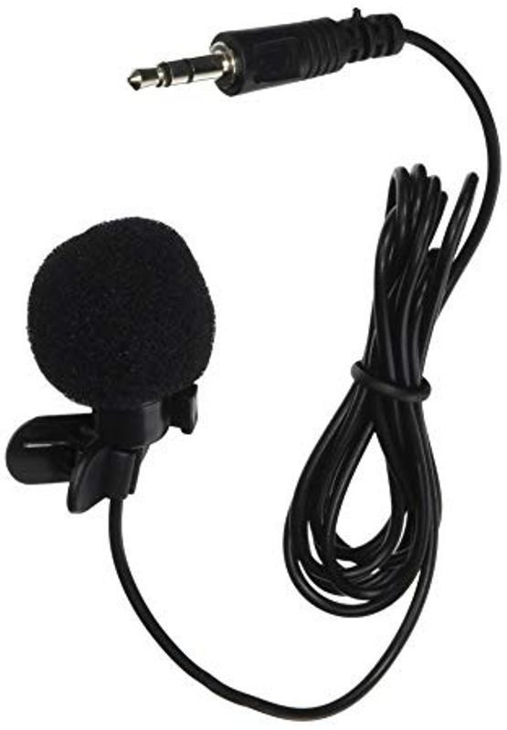 EWELL Mic compatible with all smart phones Mini USB External Microphone with Collar Clip Microphone Camera Microphone