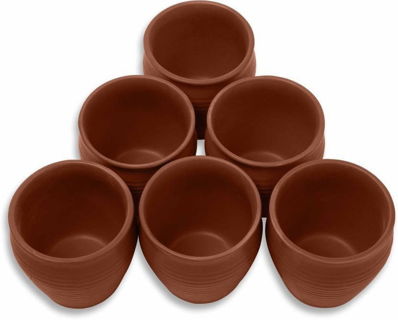 spaceheight Kulhad Ceramic(Brown, Pack of 6)